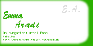 emma aradi business card